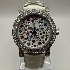 Capri Watch Multijoy Watch White Art Women's Unisex (New Battery) Rare Watch